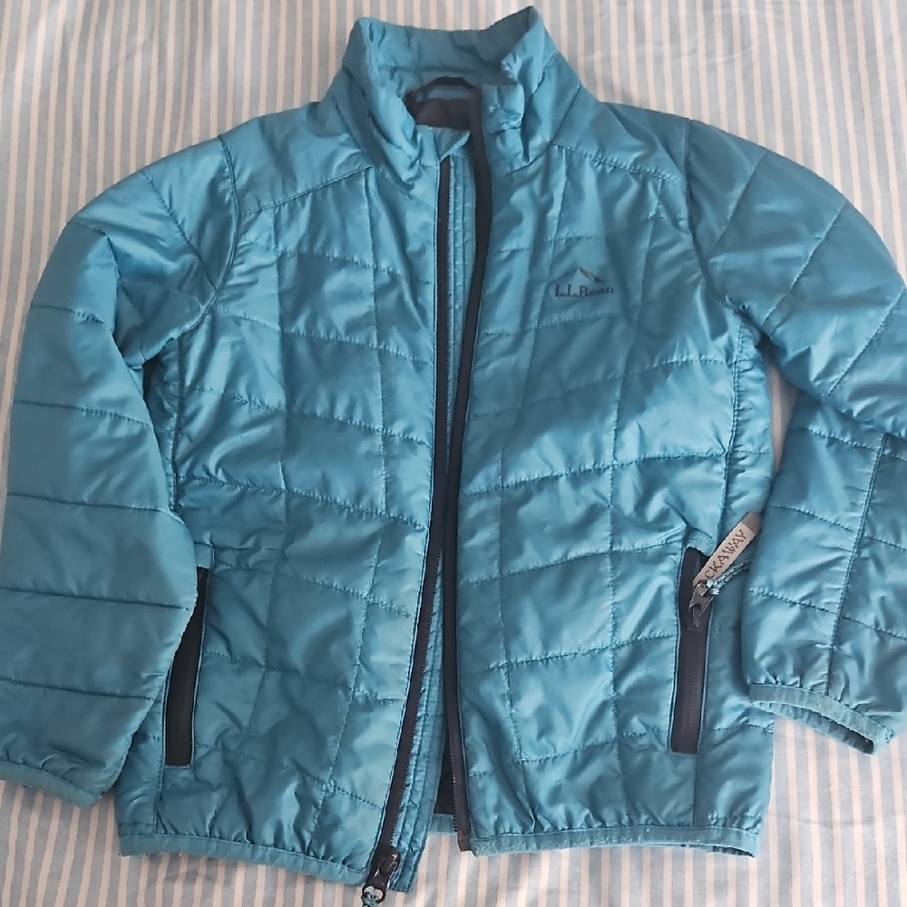 L.L. Bean Kids Aqua Blue Puffer Jacket